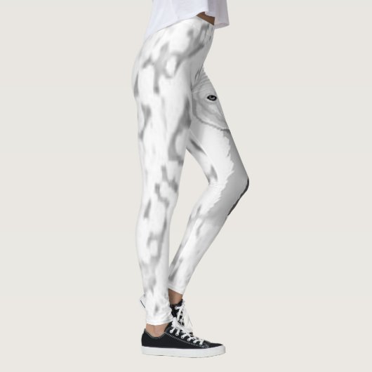 Collants longs ours polaire blanc (Droite)