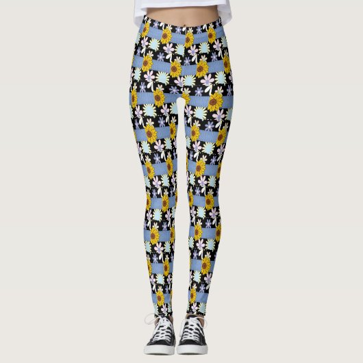 Collants longs pour dames floraux (Devant)