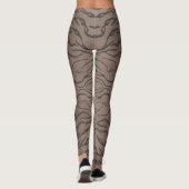 Collants marron à motif tigre sans couture (Dos)
