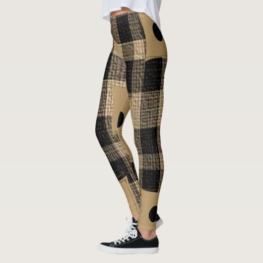 Collants Marron & Noir à Plaid (Gauche)