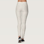 Collants Micro-imprimés Chat – Beige Doux (Dos)