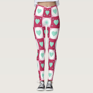 Collants Mint Hearts & Retro Stars