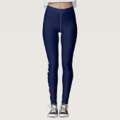 Collants Navy avec texte Italia vertical et drapea (Devant)