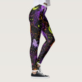 Collants Neon Halloween Chat Noir et Fantôme (Droite)