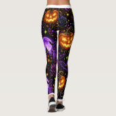 Collants Neon Halloween Chat Noir et Fantôme (Dos)