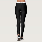 Collants noirs à rayure latérale rouge et blanche (Dos)