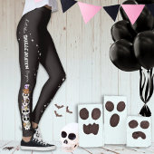 Collants noirs Halloween Mignons Crânes