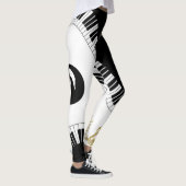 Collants Notes de musique Or Noir et Blanc (Droite)