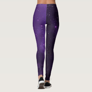 Collants Nuit Étoilée Nébuleuse Galaxie Violette