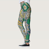 Collants Paisley Vert Emeraude (Gauche)