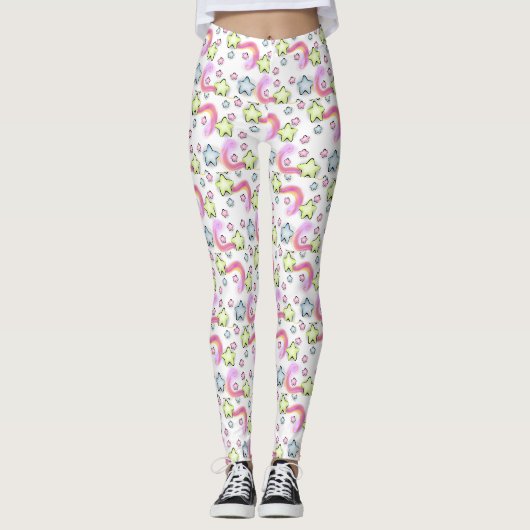 Collants pastel étoile Marshmallow Kawaii (Devant)
