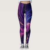 Collants Purple Galaxy | Vêtements Actifs Nébuleus (Devant)