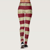 Collants rayés blanc cassé et rouge (Dos)
