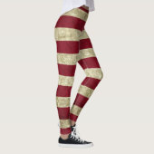Collants rayés blanc cassé et rouge (Droite)