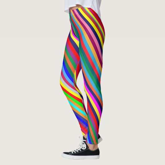 Collants rayés colorés (Gauche)