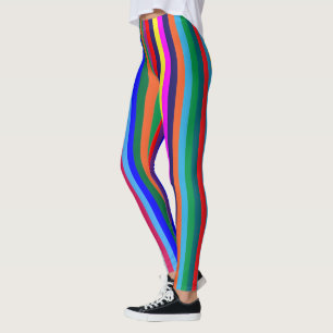 Collants rayés colorés