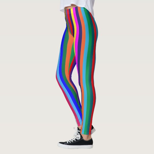 Collants rayés colorés (Gauche)