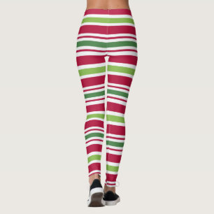 Collants rayés de fête de bonbons de Noël de lutin