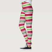 Collants rayés de fête de bonbons de Noël de lutin (Gauche)