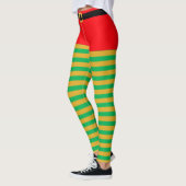 Collants rayés de lutin de Noël de mode (Gauche)