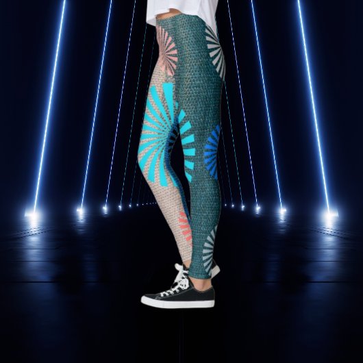 Collants rayés GeoBlend, Teintes Terre et Ciel