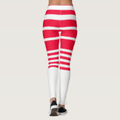 Collants rayés rouge et blanc effet short (Dos)