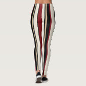 Collants rayés rouge, noir et crème (Dos)