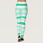 Collants rayés sarcelle et blanc (Dos)