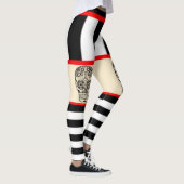 Collants rayés tatouage de crâne (Droite)