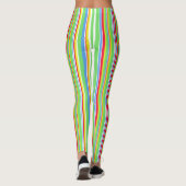 Collants rayés vert bleu rouge jaune vibrant (Dos)