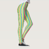 Collants rayés vert bleu rouge jaune vibrant (Droite)
