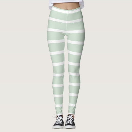 Collants rayés vert et blanc (Devant)