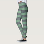 Collants rayés vert moyen et gris foncé (Gauche)