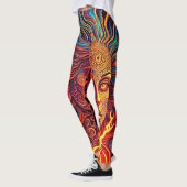 Collants Rétro Art Déesse Soleil Psychedelique (Gauche)