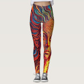 Collants Rétro Art Déesse Soleil Psychedelique (Devant)