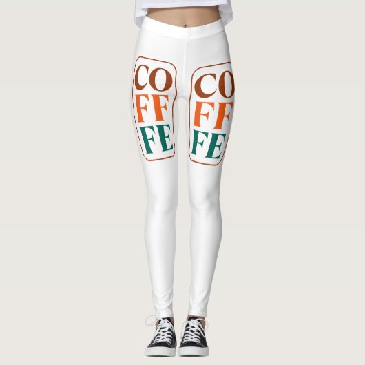 Collants Rétro CAFE pour les Amateurs de Café (Devant)