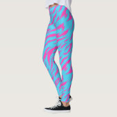 Collants rose flamboyant avec fond bleu clair (Gauche)