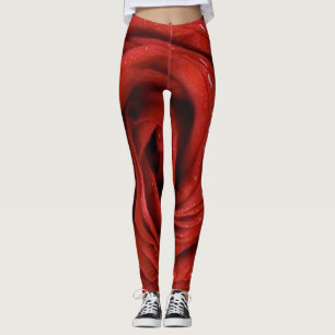 collants Rose floral rouge moderne noir chic hipst