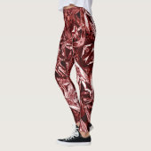 Collants rose profond métallisé abstrait 101 (Gauche)