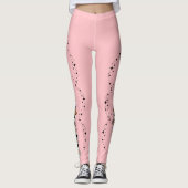 Collants roses Halloween Mignons Crânes Gothiques (Devant)