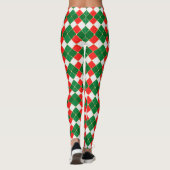 Collants Rouge Et Vert Argyle (Dos)