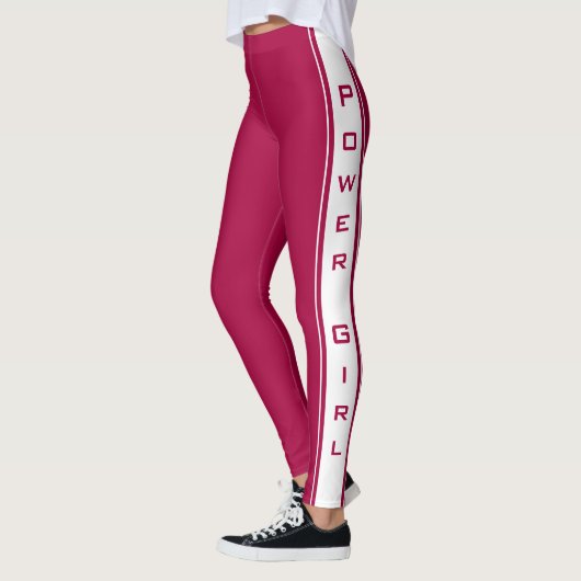 Collants rouges avec rayure latérale blanche et te (Gauche)
