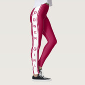 Collants rouges avec rayure latérale blanche et te (Droite)
