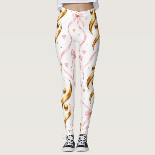 collants rubans roses et noeuds (Devant)