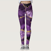 Collants scintillants or et violet personnalisés a (Devant)