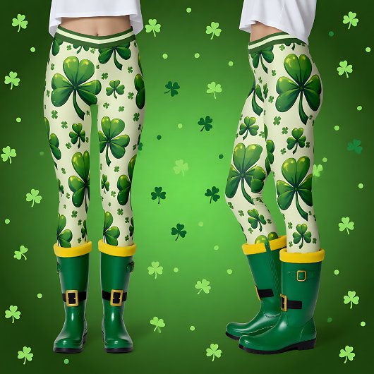 Collants St. Patrick's Day Clover Chaos