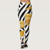 Collants Stripe Gold Noir & Blanc  (Dos)