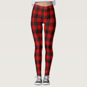 Collants Tartan Rouge Noir Rob Roy (Devant)