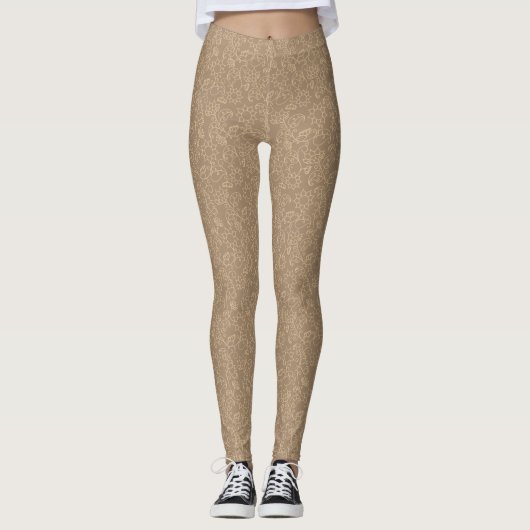 Collants taupe abstrait or (Devant)