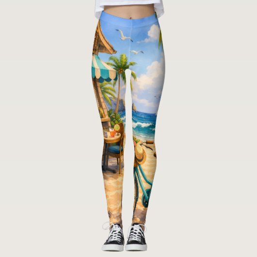 Collants Tropical Escape – Édition Vibes de Couche (Devant)